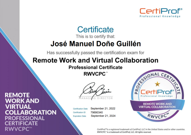 Remote work and virtual collaboration (RWVCPC)